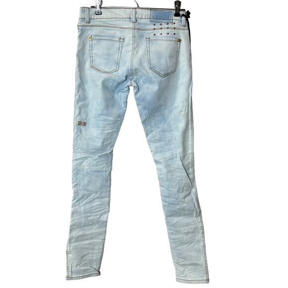 Ksubi Skinny Pins Super Stretch Jeans Low Rise Wamp Wamp Blue Women 26 NWT - Picture 3 of 10